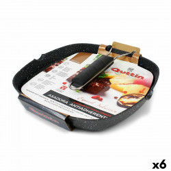 Geribbelde Grillpan Quttin 28 x 3,8 cm (6 Stuks)