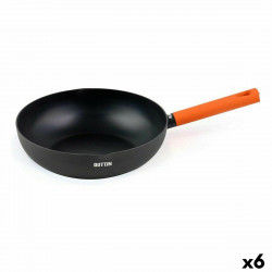 Sartén Wok Quttin Gastro Negro Naranja 47 x 29 x 8 cm (6 Unidades)