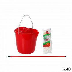 Dweilemmer   Rood Vierkant 12 L (40 Stuks)