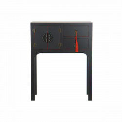 Consola DKD Home Decor Negro Multicolor Madera Abeto Madera MDF 63 x 26 x 83 cm