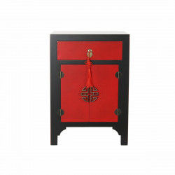 Comodino DKD Home Decor Nero Rosso Abete Legno MDF 45 x 35 x 66 cm