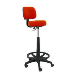 Ergonomische kruk P&C LB305RN Met wieltjes Oranje Donker oranje 117 cm