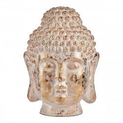 Decoratief tuinfiguur Boeddha Kop Wit/Goud Polyresin (45,5 x 68 x 48 cm)