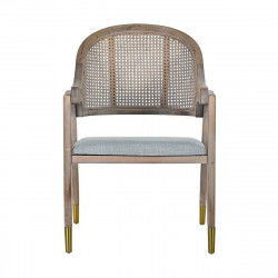 Chaise de Salle à Manger DKD Home Decor Gris clair 59 x 55 x 88 cm