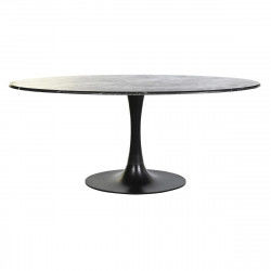 Mesa de Comedor DKD Home Decor Negro Metal Mármol 180 x 100 x 76 cm