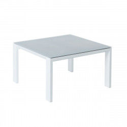 Hoofdtafel Thais Tafel Wit Aluminium Gehard glas 70 x 70 x 41 cm