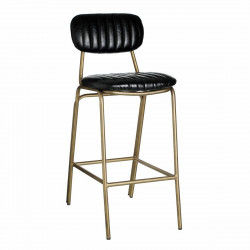 Stool 44 x 51 x 100 cm Black Golden Metal Polyurethane