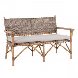 Divano 124,5 x 70 x 80 cm Naturale Rattan