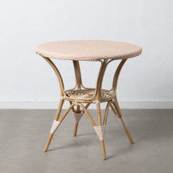 Side table 81 x 81 x 76,5 cm Natural Beige Rattan