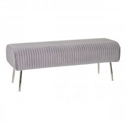 Banquette 129 x 45,5 x 48 cm Tissu Synthétique Gris Métal