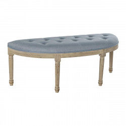 Banquette DKD Home Decor   Naturel Bleu Polyester Velours Bois d'hévéa (125 x...