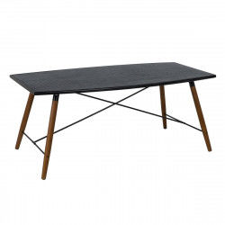 Eettafel OSLO Zwart Natuurlijk Hout Ijzer Hout MDF 179 x 90 x 75 cm