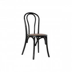 Chaise de Salle à Manger DKD Home Decor Noir Multicouleur 43 x 44 x 89 cm