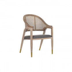 Chaise de Salle à Manger DKD Home Decor Naturel Gris foncé 59 x 55 x 88 cm