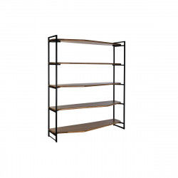 Étagère DKD Home Decor Noir Naturel Métal Bois de manguier 150 x 40 x 181 cm