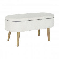 Banqueta DKD Home Decor Blanco Natural Madera MDF 100 x 40 x 50 cm