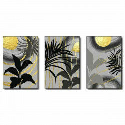 Quadro DKD Home Decor 53 x 3,5 x 73 cm Porporina Moderno (3 Pezzi)