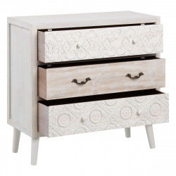 Chest of drawers DUNE 80 x 33 x 76 cm Natural White Fir wood