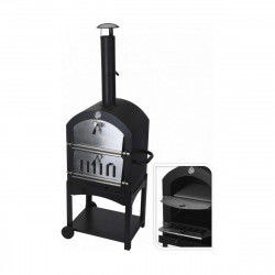 Kolenbarbecue met wielen Zwart (Ø10 x 46,5 cm) (44,5 x 65 x 158 cm)