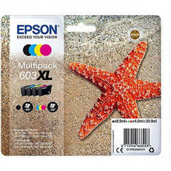 Originele inkt cartridge Epson C13T03A64020 4 Onderdelen Zwart Multicolour