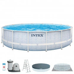 Schwimmbad Abnehmbar Intex Chevron Prism kreisförmig 427 x 107 cm