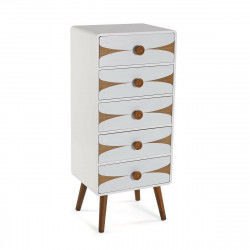 Caisson à Tiroirs Versa Bambou Pin Bois MDF 38 x 85 x 48 cm