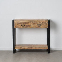 Hall MANGO Natural Black Wood Iron 100 x 40 x 90 cm