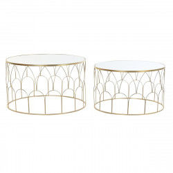 Set of 2 tables DKD Home Decor Golden 80 x 80 x 47 cm