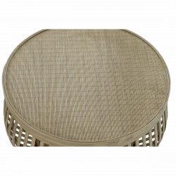 Set of 2 tables DKD Home Decor Brown Natural 51 x 51 x 33 cm 51 x 51 x 34 cm