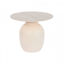 Side table DKD Home Decor White Beige Light brown Metal Ceramic 60 x 60 x 47 cm