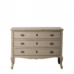 Commode 104 x 53 x 79 cm Crème Bois d'épicéa