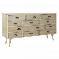 Chest of drawers DKD Home Decor Natural Wood MDF Navy Blue Light grey (120 x...