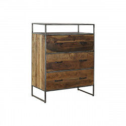 Cómoda DKD Home Decor Marrón Metal Acacia Madera Reciclada 80 x 40 x 105 cm