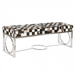 Bench DKD Home Decor Cream Silver Dark brown Steel 122 x 41 x 44 cm