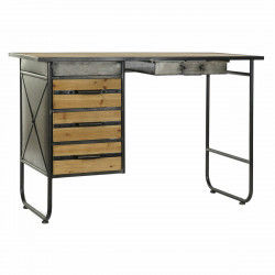 Bureau DKD Home Decor Naturel Noir Métal 120 x 50 x 80 cm Bois MDF