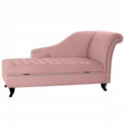 Canapé chaise longue DKD Home Decor Rose 165,5 x 69 x 83 cm Mousse Noir Métal...