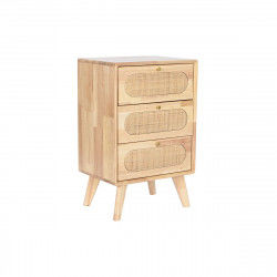 Cajonera DKD Home Decor Natural Metal Madera de caucho 40 x 30 x 63 cm