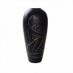 Vase DKD Home Decor Damen Schwarz Harz Moderne (34 x 34 x 73,5 cm)