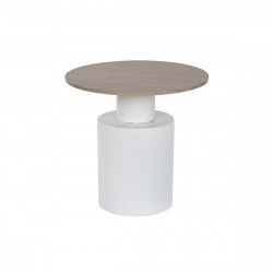 Side table Home ESPRIT White Natural Metal MDF Wood 55 x 55 x 52,5 cm