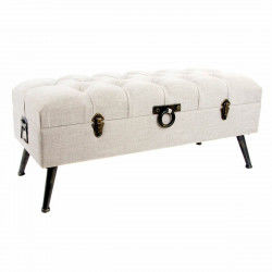 Banquette DKD Home Decor   Beige Métal Bois MDF 30 x 40 cm 101 x 42 x 43 cm