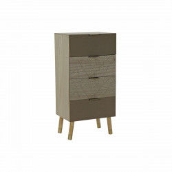 Chest of drawers DKD Home Decor Natural Golden MDF Leaf of a plant (42 x 33 x...