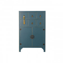 Cajonera DKD Home Decor Azul Dorado Abeto Madera MDF Oriental 63 x 27 x 101...