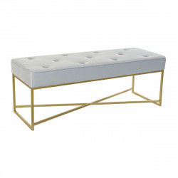 Banqueta DKD Home Decor Dorado Azul cielo Metal Plástico 119 x 45 x 43 cm