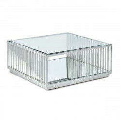 Mesa de Centro DKD Home Decor Transparente Plateado Acero Espejo 100 x 100 x...