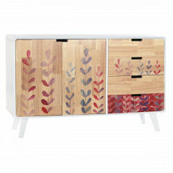 Sideboard DKD Home Decor   Natural Rubber wood White Maroon 120 x 30 x 75 cm