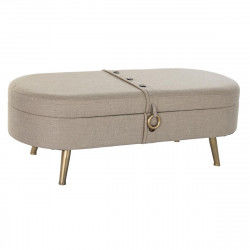 Cassapanca DKD Home Decor 114 x 44 x 40 cm Beige Metallo