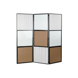 Biombo DKD Home Decor Metal Bambú Cristal (180 x 1.8 x 180 cm)