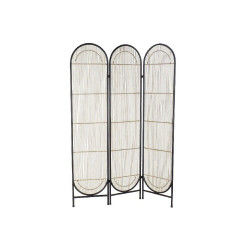 Biombo DKD Home Decor Metal Ratán (126 x 2 x 180 cm)