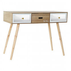 Bureau DKD Home Decor Wit Bruin Hout (100 x 50 x 76 cm)