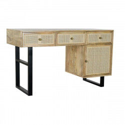 Bureau DKD Home Decor Natuurlijk Zwart (130 x 50 x 76 cm)